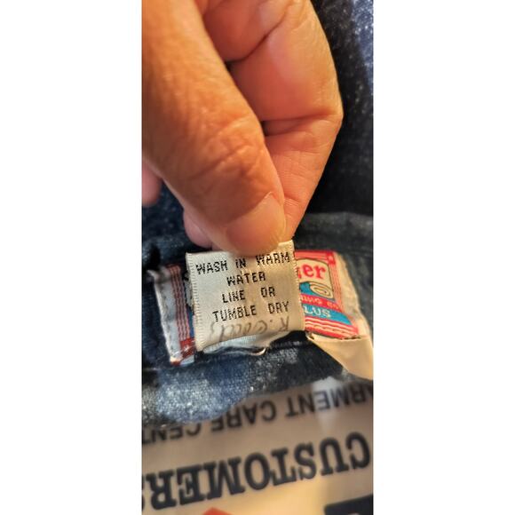 4143)Vtg Pearl River Button Up Short Sleeve Anmal print Jewel Denim Top Plus 2X - Picture 8 of 8